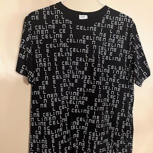 Celine Homme Logo Print Tshirt